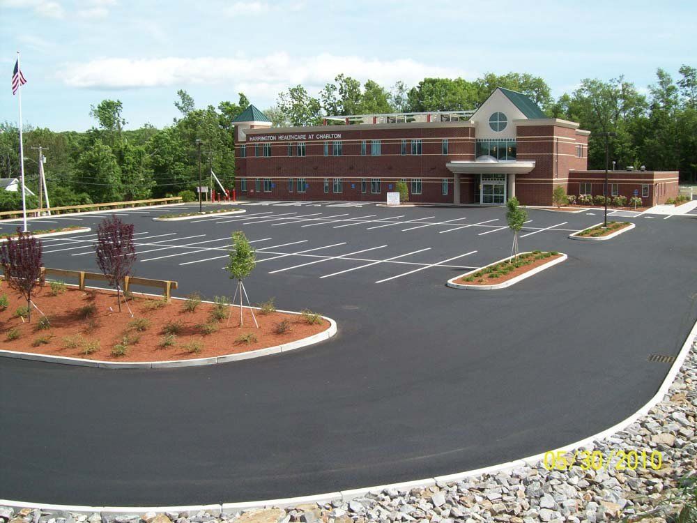 Freshly Paved Lot, Ciesla Construction Corp. in Sturbridge, MA harrington hospital charlton 2010