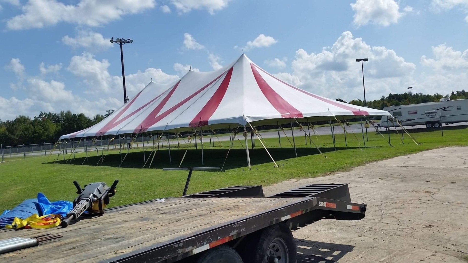 Truck Delivering Tent — Jackson, MS — All Seasons Events