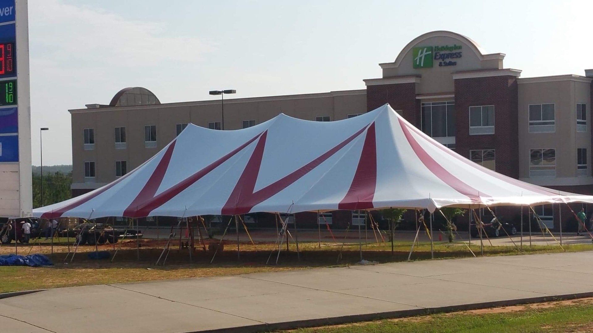Red And White Tent For Special Event — Jackson, MS — All Seasons Events