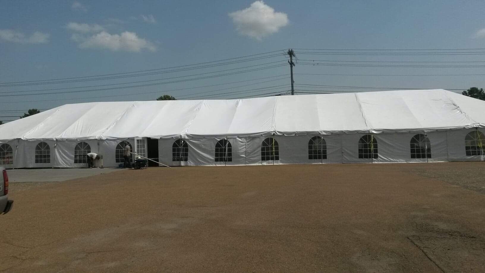 Large White Tent With Windows For Event — Jackson, MS — All Seasons Events