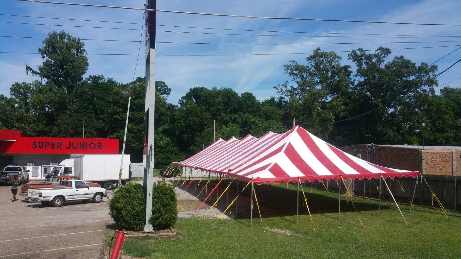 Stripes Red And White Tent — Jackson, MS — All Seasons Events