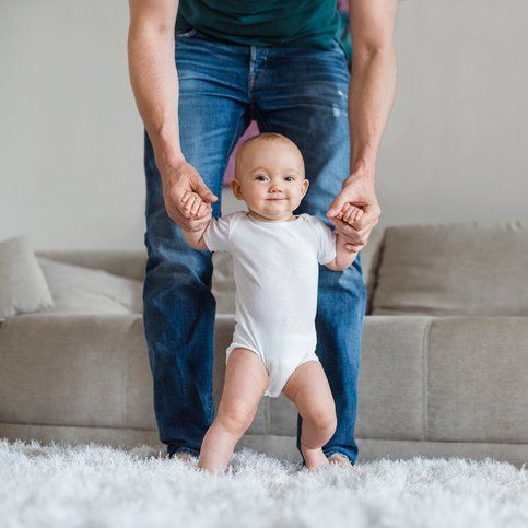 baby on carpet