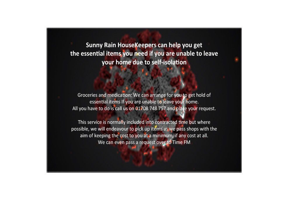 covid19 corona virus image sunny rain house cleaners romford havering