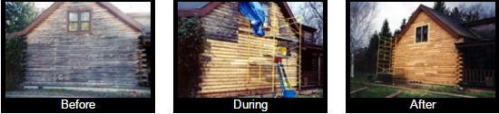 Repairing side og the Log House — Log Homes Renovations, Repairs and Additions in Wauseon, OH