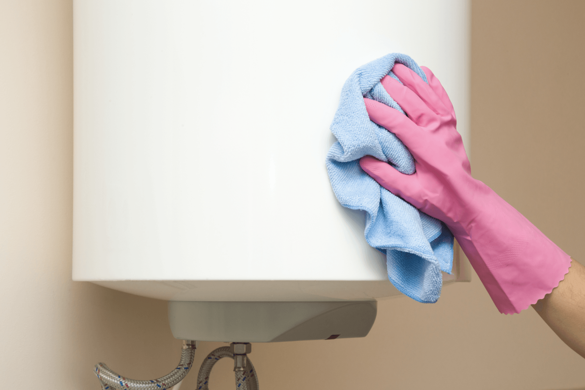 Water heater being cleaned by homeowner - bluefrog Plumbing + Drain Cleaning of Northwest Houston