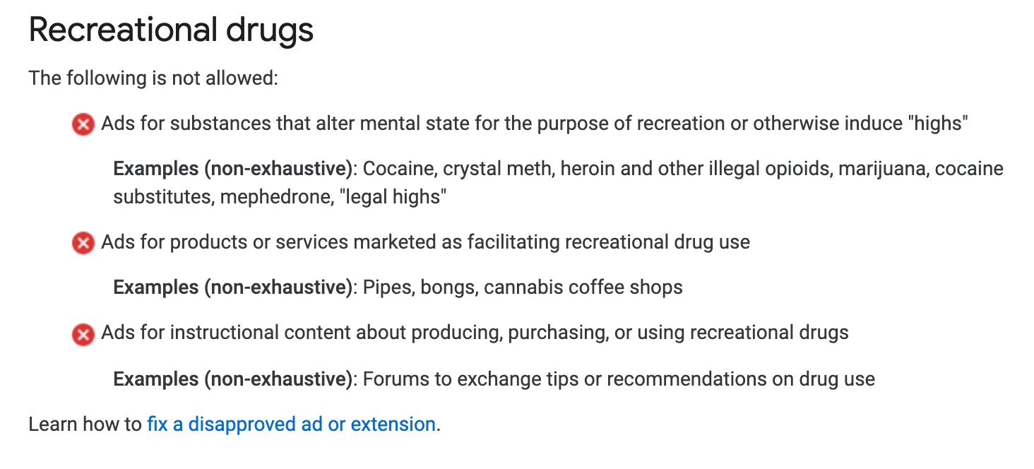 Facebook CBD Policy