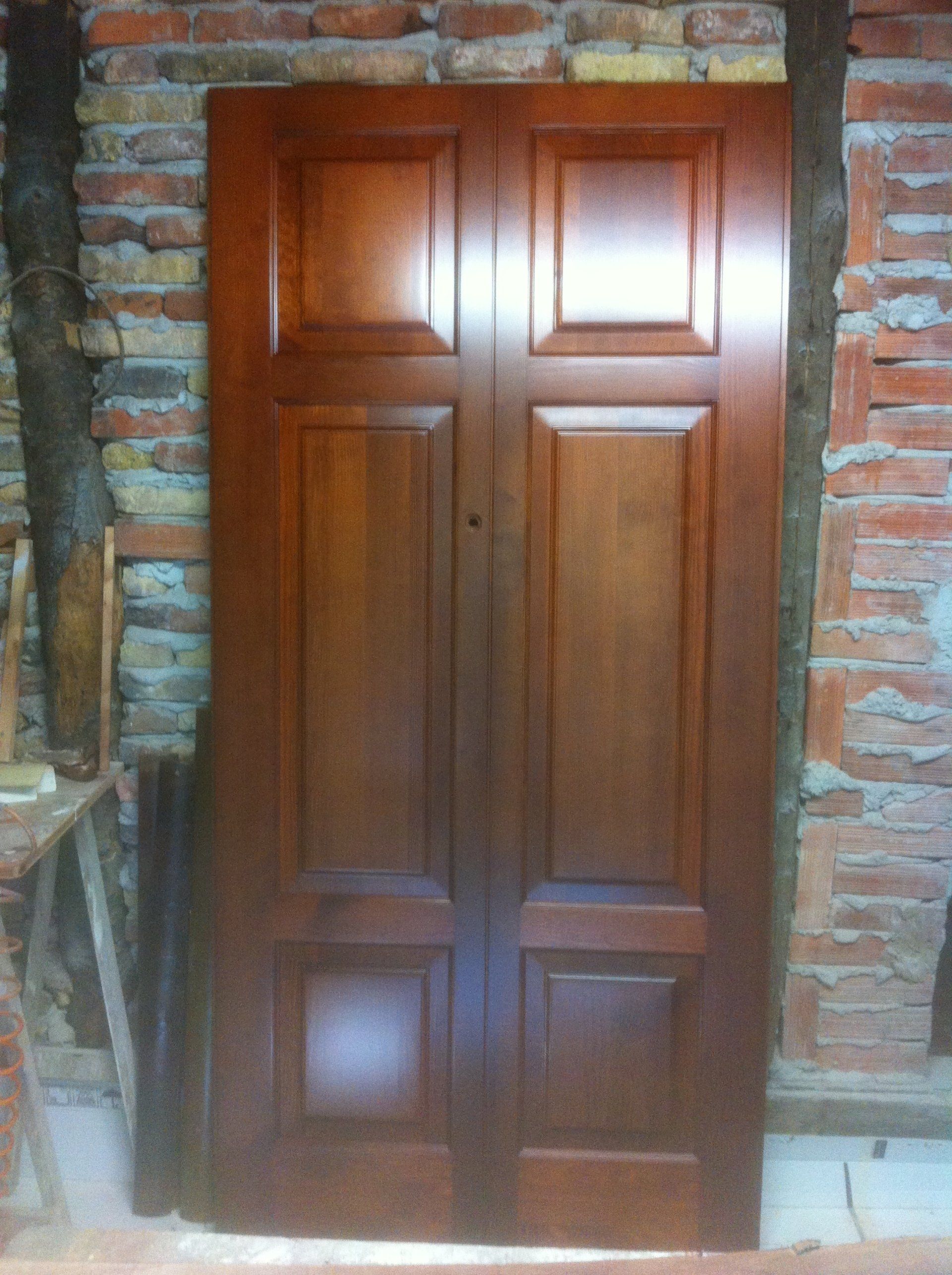 portone esterno blindato marrone