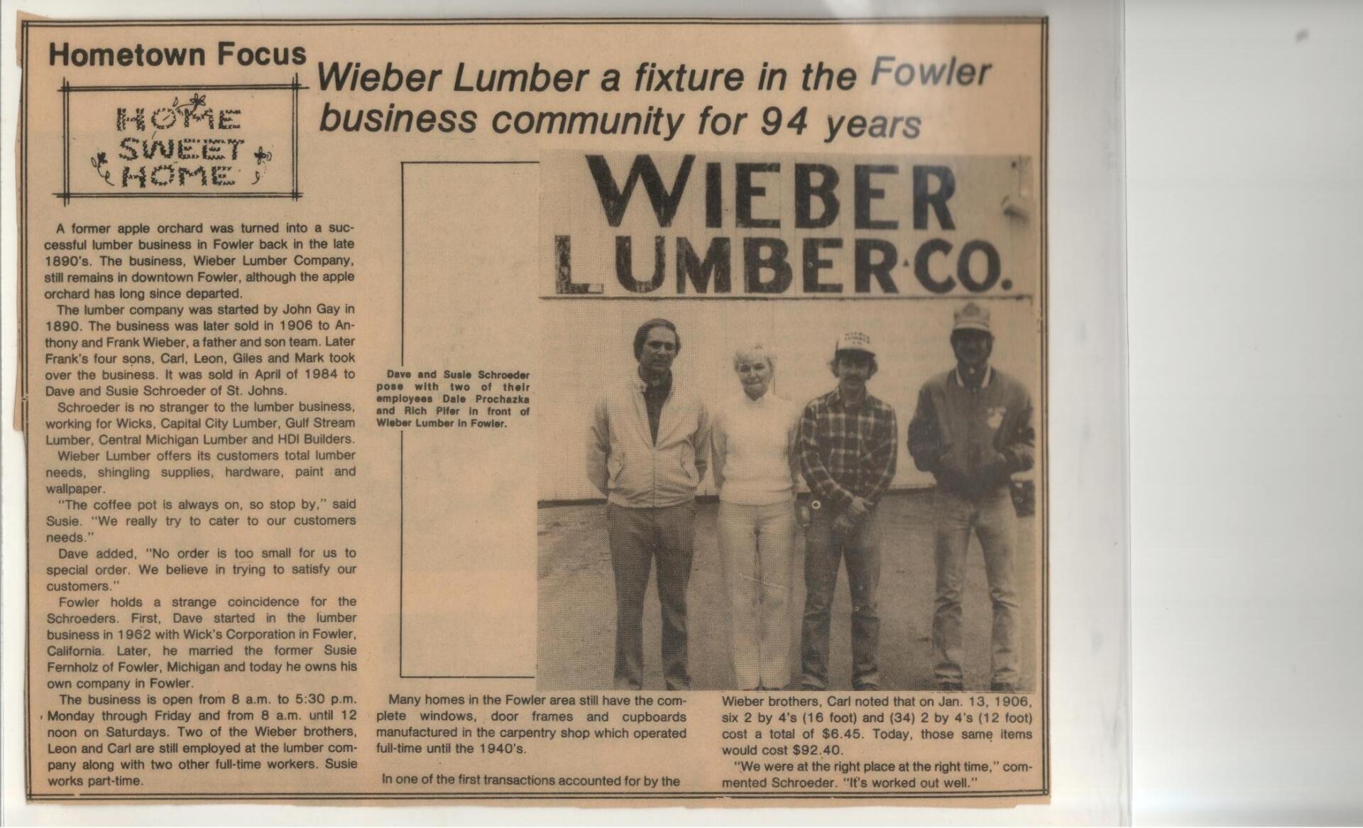 Newspaper clipping titled 