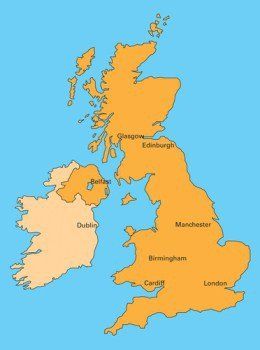 map of England