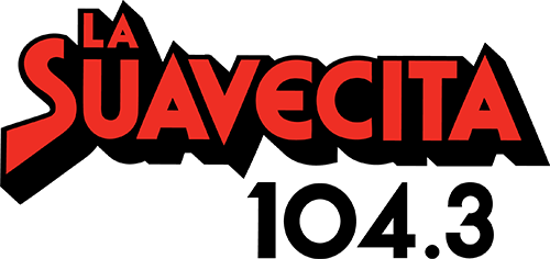 Facebook Page The logo for la suavecita 104.3 is red and black on a white background.