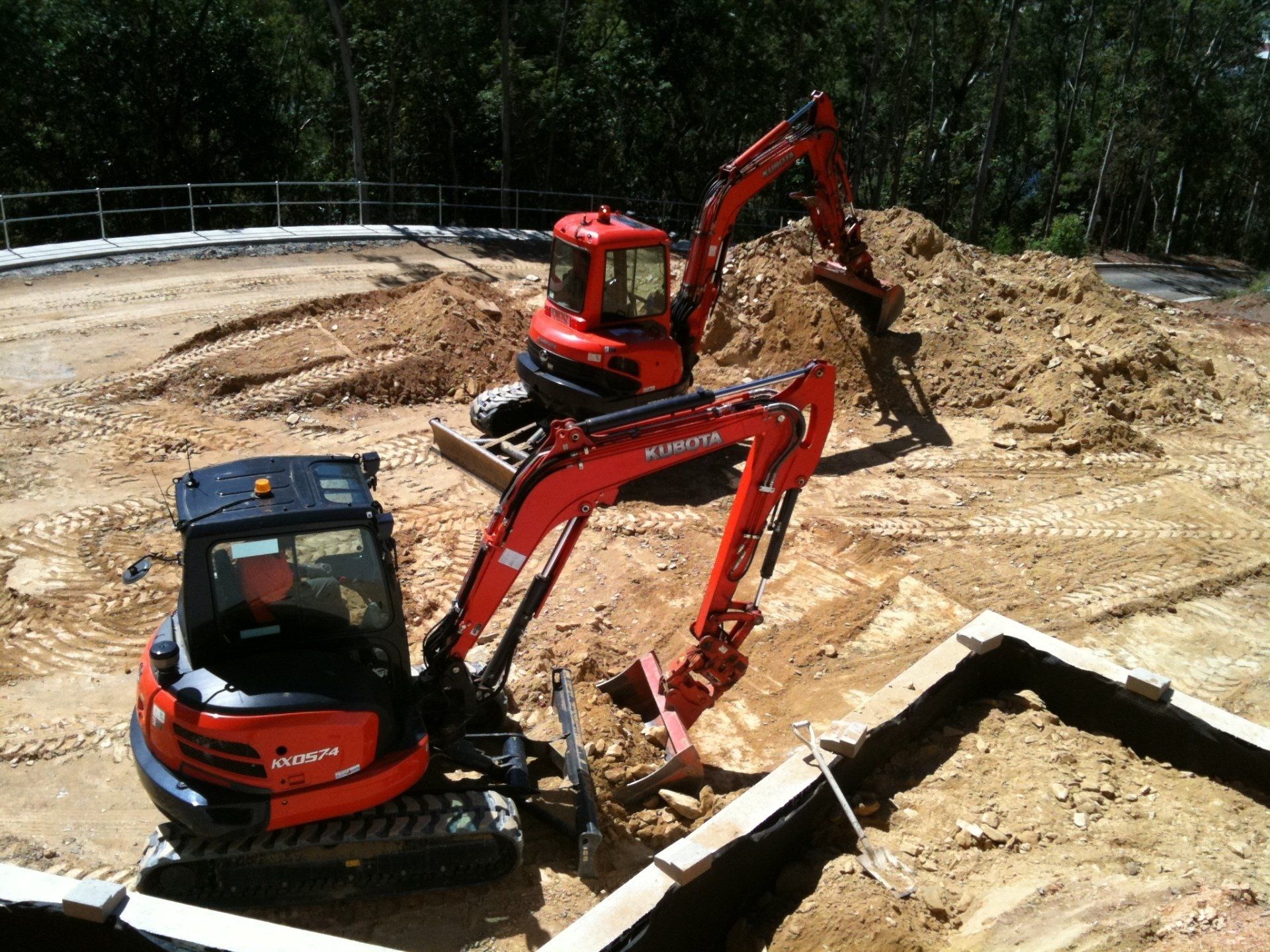 Excavator On Newly Built Road — Civil Earthworks in Edmonton, QLD