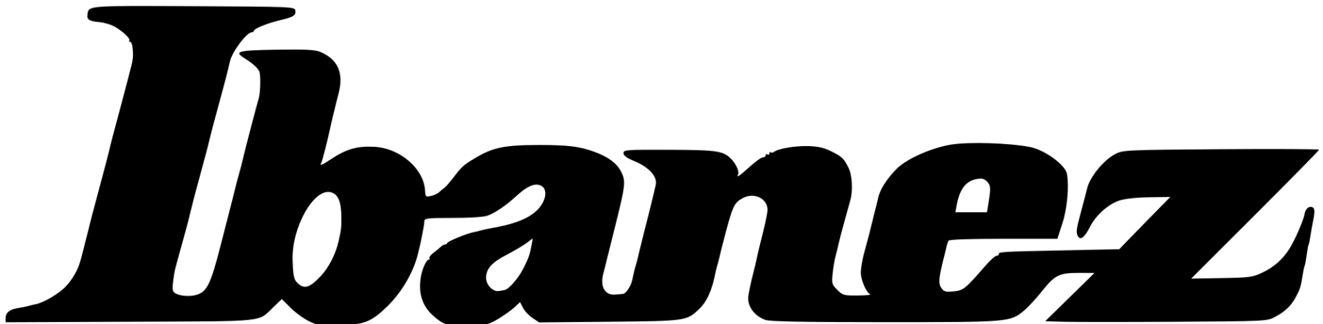 Ibanez logo in black.