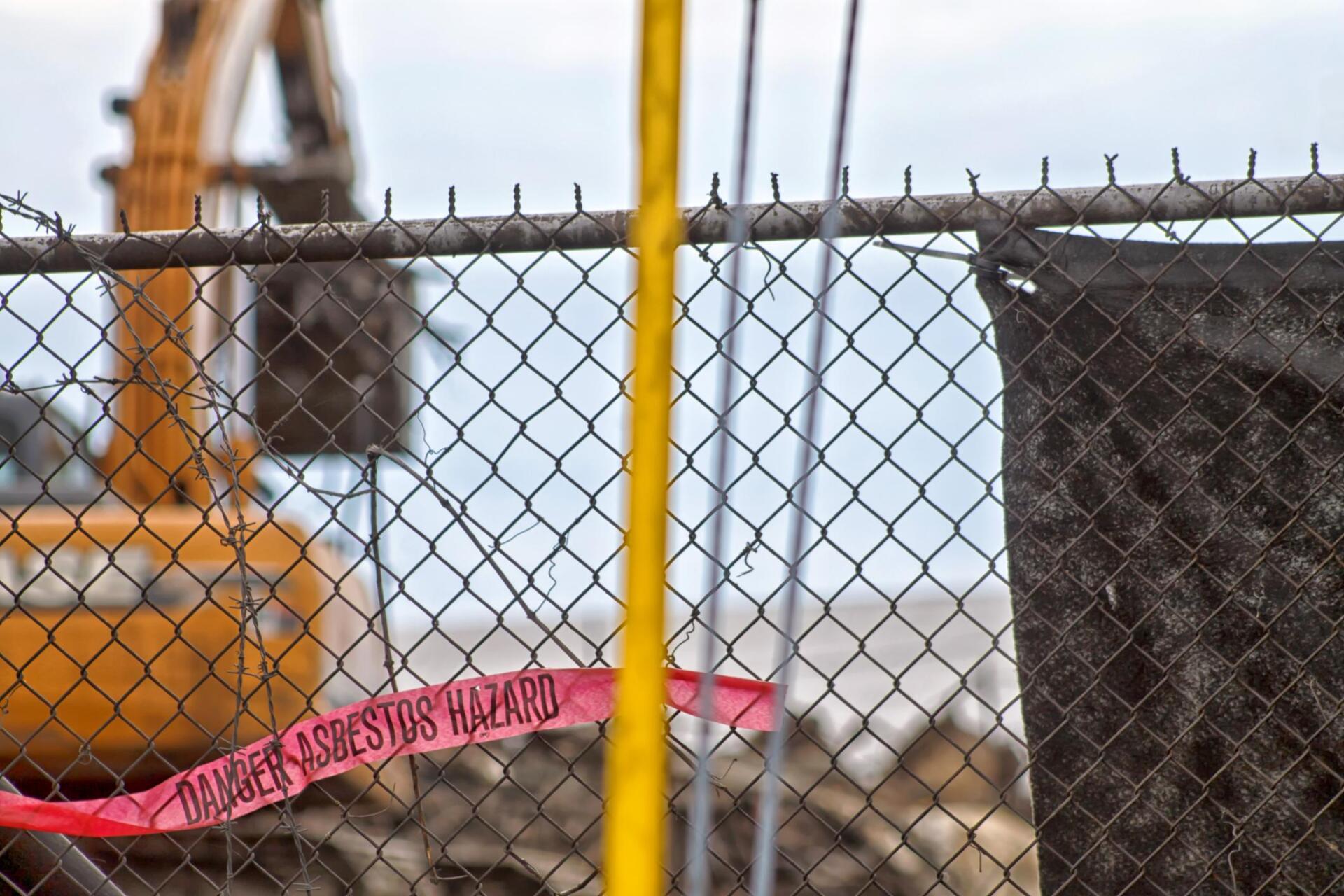 a chain link fence on the site