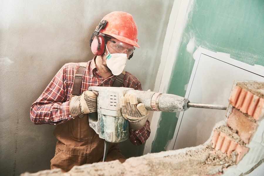 man doing interior demolishing