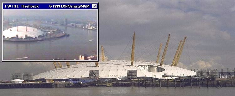 What is now the O2 Arena, used to be known as the Millennium Dome and featured in The World Is Not Enough (1999) What is now the O2 Arena, used to be known as the Millennium Dome and featured in The World Is Not Enough (1999)