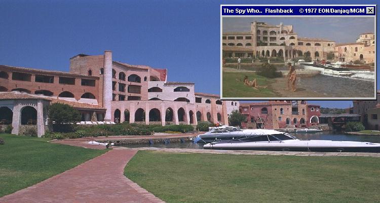 The hotel's private marina