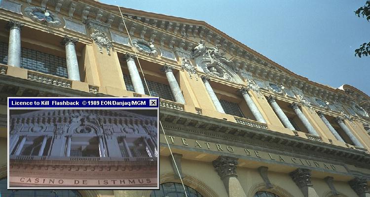 Mexico City's Teatro de Cuidad, Sanchez casino HQ exterior in Licence To Kill (1989) Mexico City's Teatro de Cuidad, Sanchez casino HQ exterior in Licence To Kill (1989)