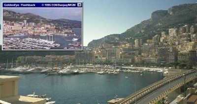 Monaco was used in GoldenEye (1995), featuring Pierce Brosnan Monaco was used in GoldenEye (1995), featuring Pierce Brosnan