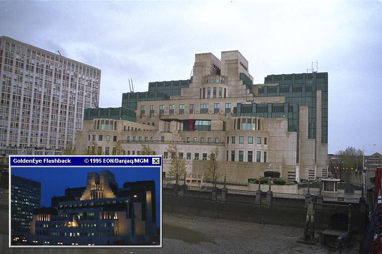 The real MI6 HQ can be seen in many of the later Bond films The real MI6 HQ can be seen in many of the later Bond films