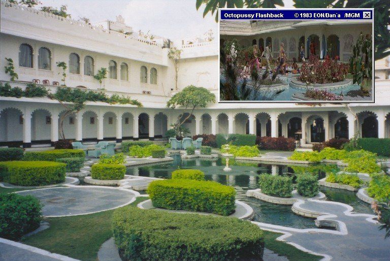 Lake Palace garden and pool area