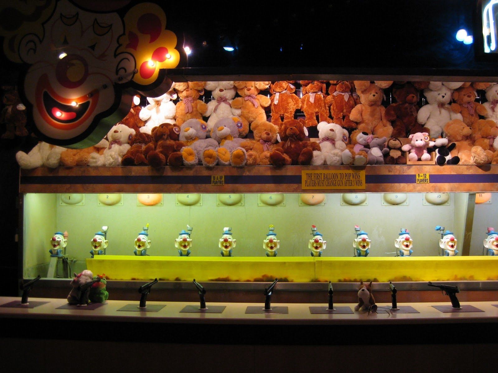 The water balloon game in Circus Circus' Midway section