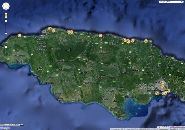Jamaica location map
