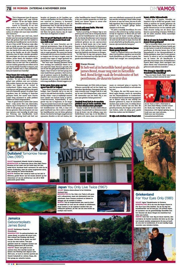 De Morgen - Met James Bond de Wereld Rond