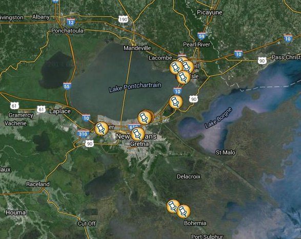 Map of New Orleans
