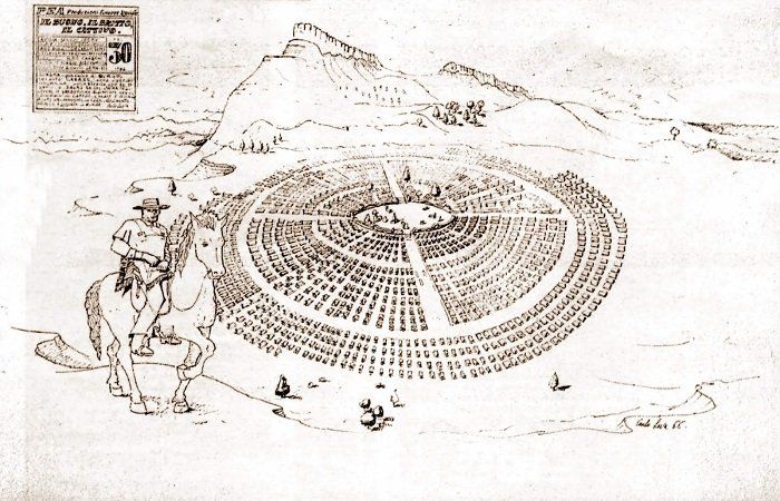 Carlo Leva's original drawing of Sad Hill Cemetery
