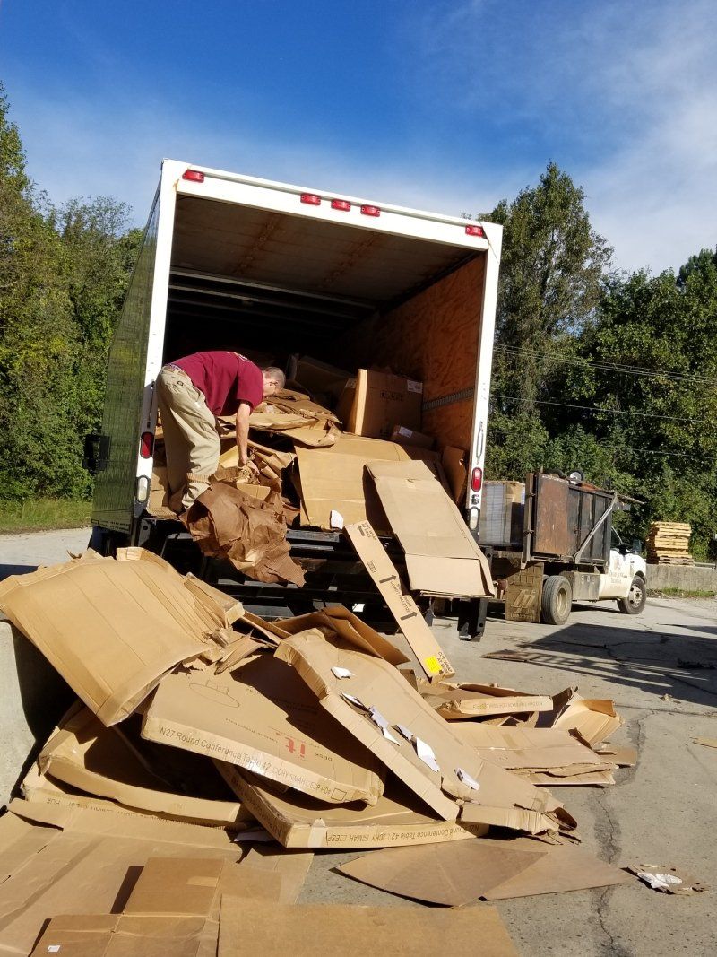 dumping of recycling paper