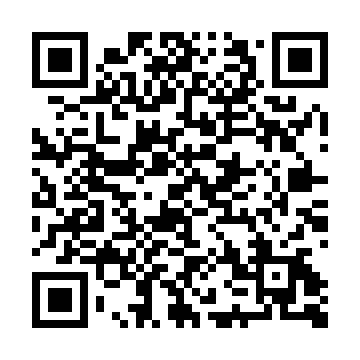 QR code with a complex pattern of black and white squares and three large squares in corners.