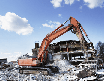 building being demolished