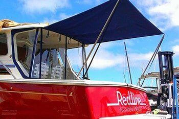 Redline Boat Awnings — Boat Covers in Costa Mesa, CA Redline Boat Awnings — Boat Covers in Costa Mesa, CA