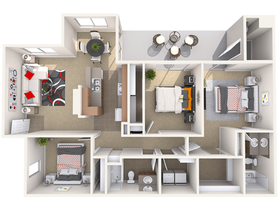 3 BED