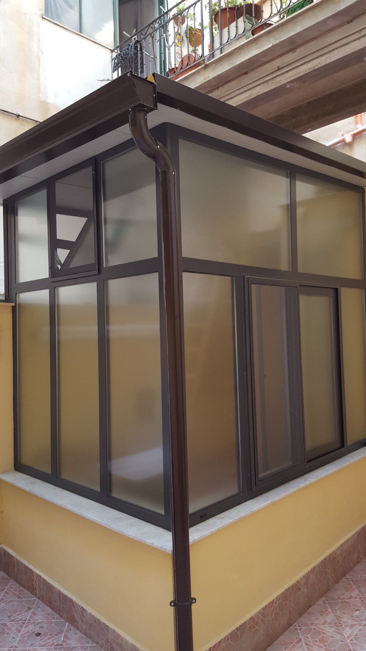 una veranda in PVC