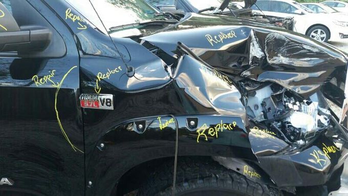Car Crush left side Before repair - body work in Birmingham, AL