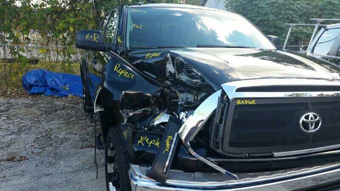 Car Crush front left side Before repair - Auto repair in Birmingham, AL