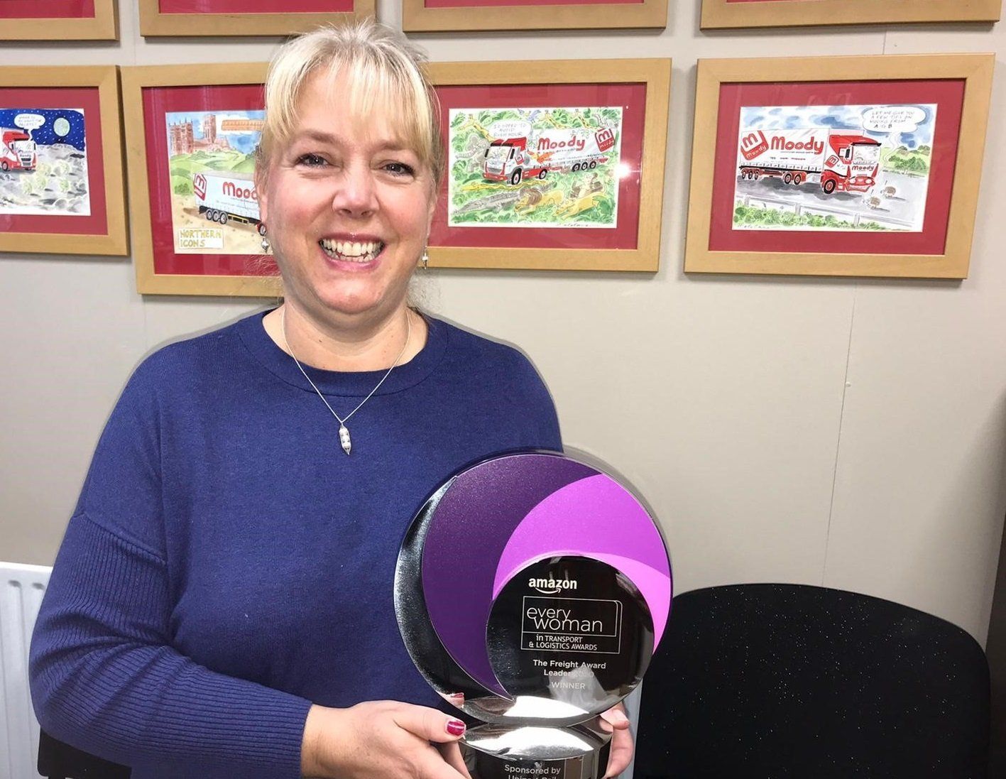 Caroline Moody winner of Amazon everywoman in Transport & Logistics Awards