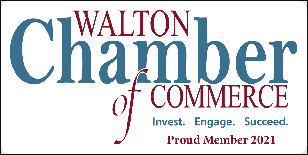 A logo for the walton chamber of commerce