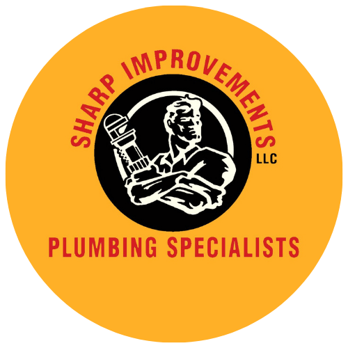 A logo for sharp improvements plumbing specialists