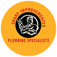 A logo for sharp improvements plumbing specialists