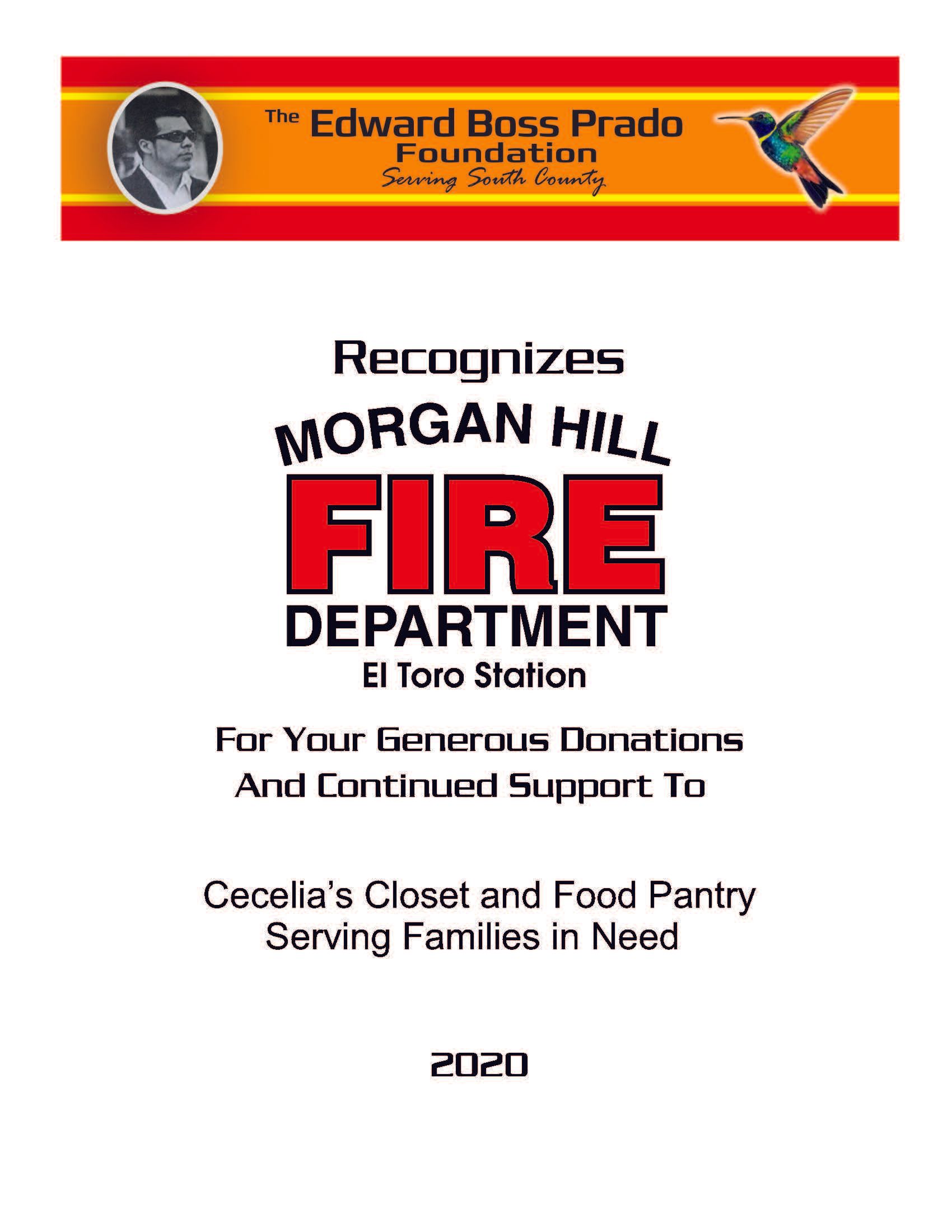 Morgan Hill El Toro Station recognition