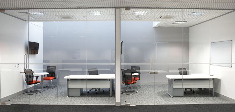 frosted glass room