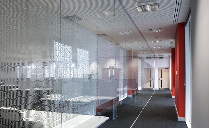 frosted vinyl on glass