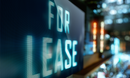 For lease sign board