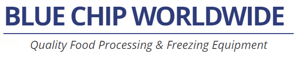 Logo for Blue Chip Worldwide, a company specializing in quality food processing and freezing equipment.