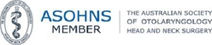 ASOHNS member logo: a medical emblem with a staff and snake, blue text on white.