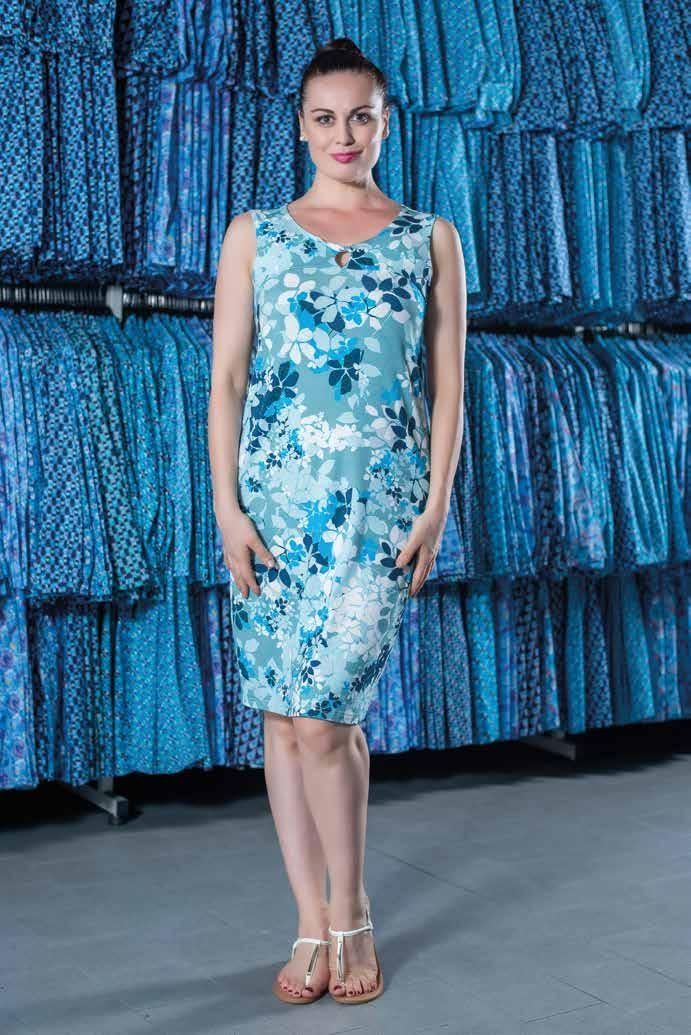 abito a fiori azzurri Patty Fashion