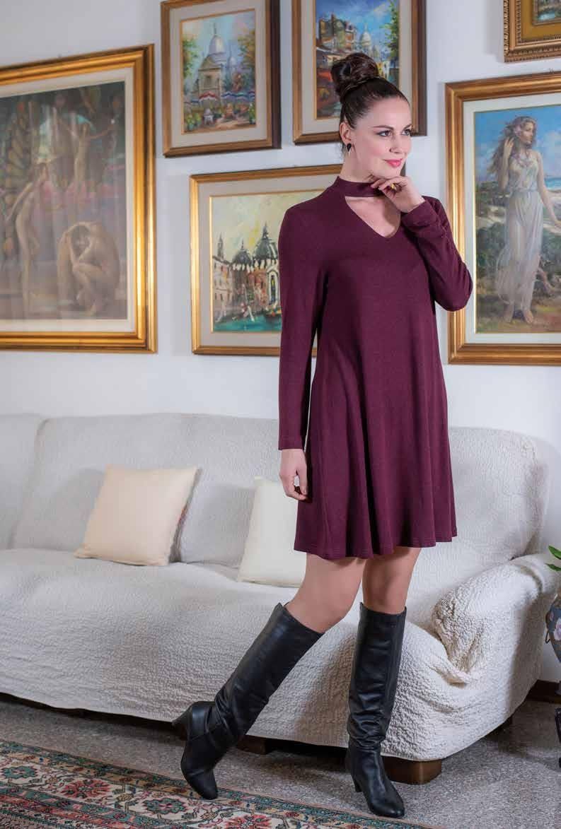 abito viola invernale Madame Claire