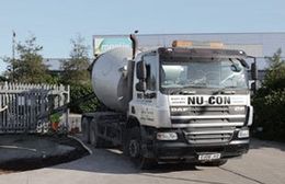 concrete mixed on site
